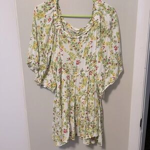 Cactus + Pearl XL Floral Tunic